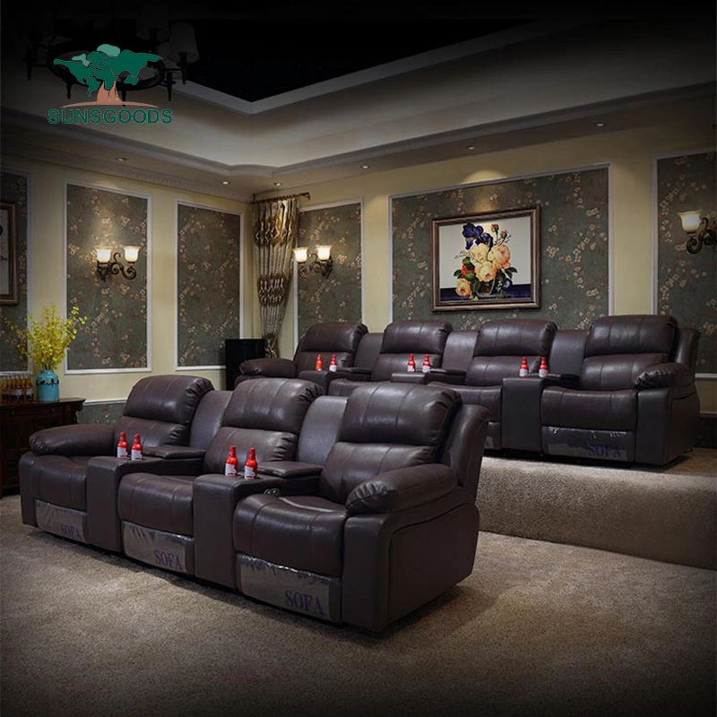 Good Price Foshan Factory, Reclining Electric Furniture Sofa Home Leather Theater Sectional Recliner Sofa, Antique Wooden Chair